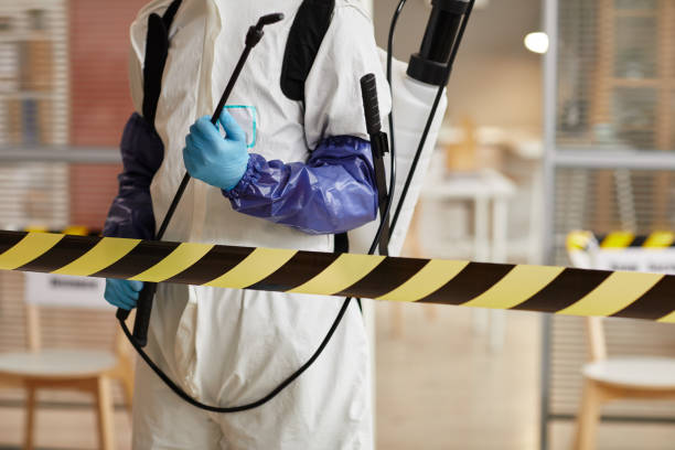 Professional Biohazard Cleanup technician working in Farmingdale, NY